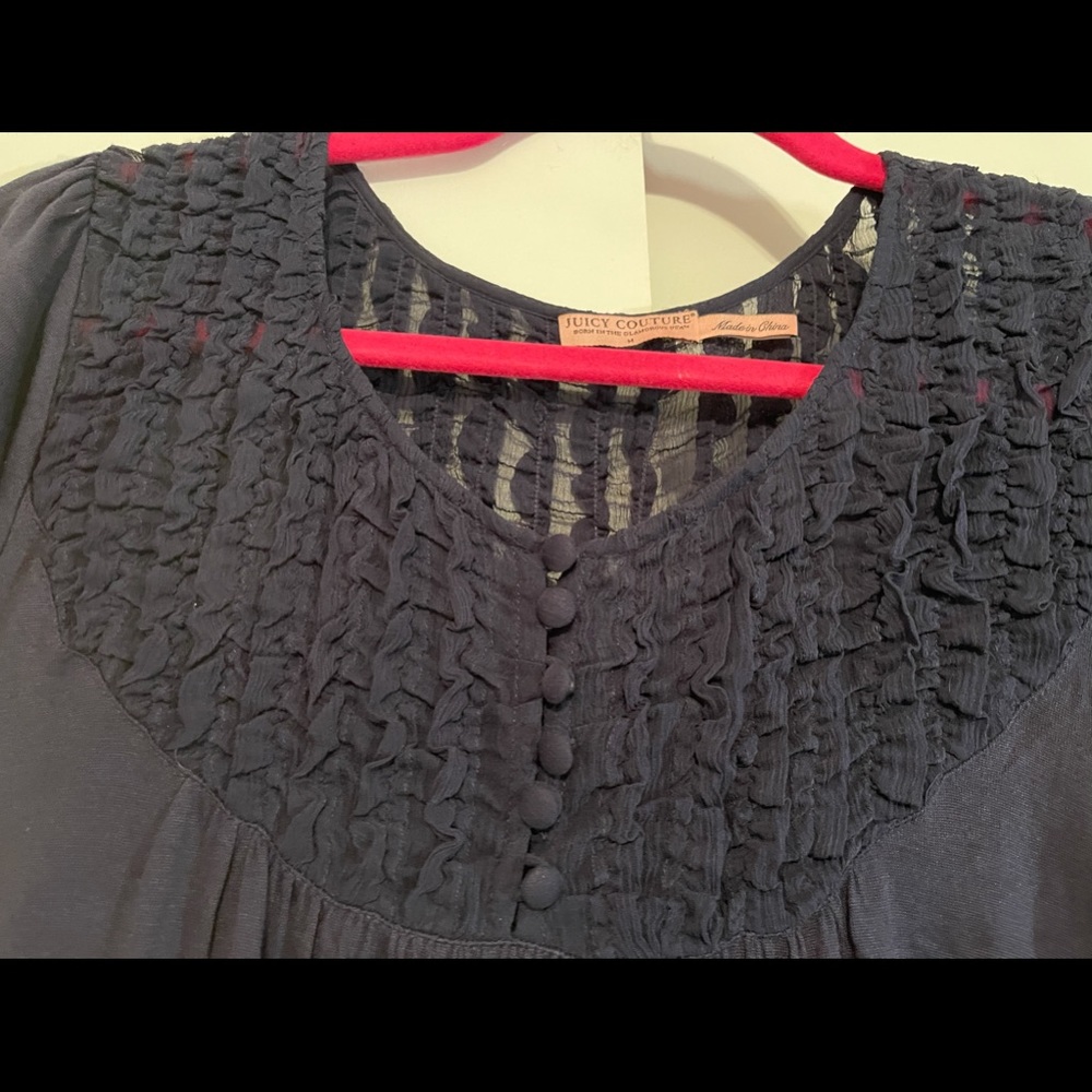 Juicy Couture Navy Blue Ruched Dress
